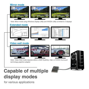 Siig DHCEDP0D12S1 Displayport 3 Port Splitter