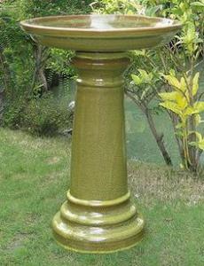 Gardman GP0112ES Sp Ceramic Bird Bath Lt Green