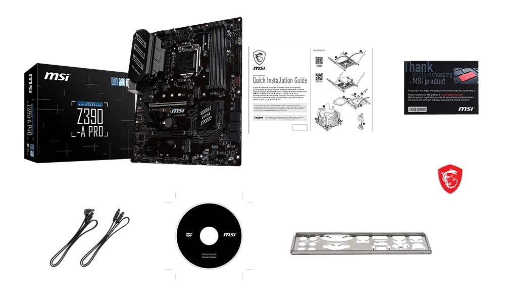 Msi Z390APRO Motherboard  Z390-a Pro Lga1151 Core 9000 64gb Ddr4 D-sub