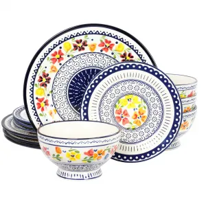 Gibson 94733.12 Elite Luxembourg 12 Piece Dinnerware Set