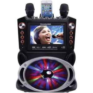 Karaoke GF846 (tm)  Bluetooth(r) Karaoke Machine With Synchronized Led