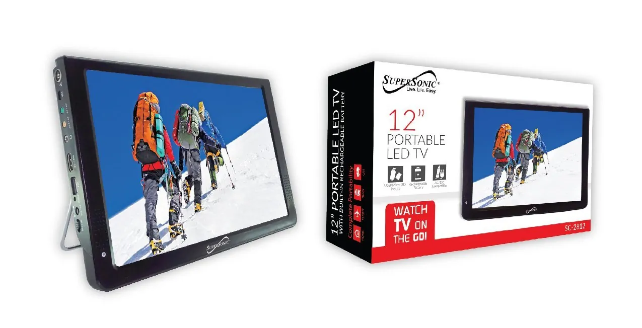 Supersonic SC-2812 Sc-2812 12 Portable Lcd Tv, Acdc Compatible With Rv