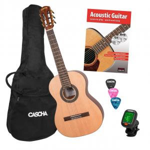 Cascha HH2140EN 34 Classical Guitar Starter Set With Instruction Bookt