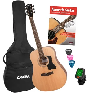 Cascha Dreadnought Acoustic Guitar Bundle (incl. padded