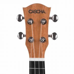 Cascha HH2027GB 4string Premium Mahogany Soprano Starter Pack With Uku