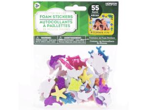 Bulk CH466 55 Pack Glitter Sea Life Foam Sticker