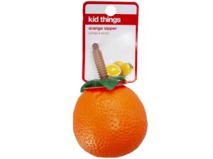 Bulk FD300 Orange Shaped Kids Juice Sipper Cup With Straw