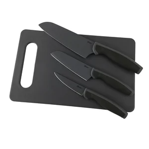 Oster Oster 4-Piece Black Cutlery Knife Set with Cutting