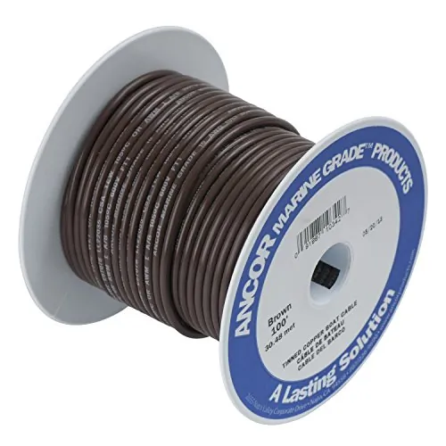 Ancor 108202 Brown 10 Awg Tinned Copper Wire - 25'