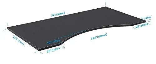 21603 | Monoprice Workstream Sit-Stand Desk Top - 5ft Black