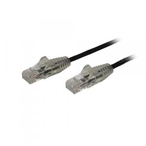 Startech N6PAT50CMBKS 0.5m Slim Cat6 Cable - Black