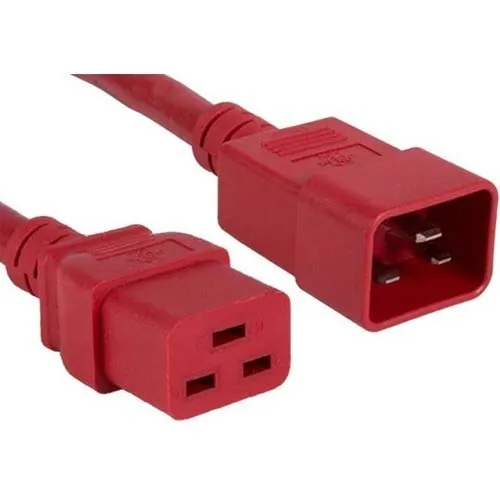 Enet C19C20-RD-2F-ENC C19 To C20 2ft Red Power Cord