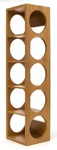8305 | Lipper Eco-Friendly Stackable Bamboo Wine Rack for 5