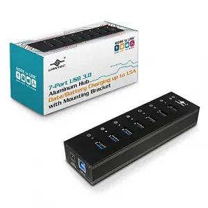 B+b UGT-AH710U3-BK Vantec 7-port Usb 3.0 Aluminum Charging Hub With Ad