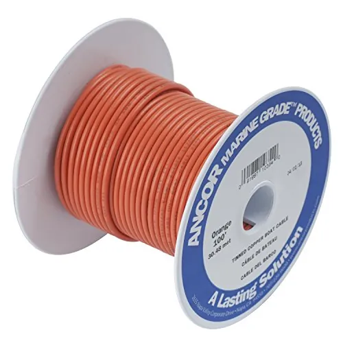 Ancor 108502 Orange 10 Awg Tinned Copper Wire - 25'