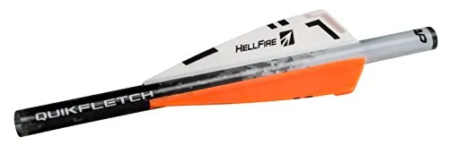 Nap 60-013 Quikfletch 3in Hellfire Xbow - 6pack Whiteorangeorange