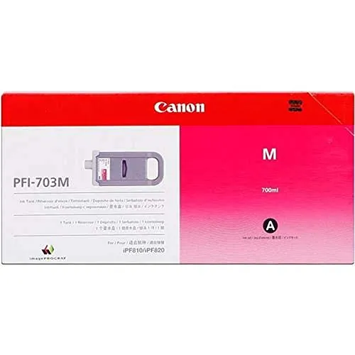 Original Canon 2965B001 Pfi-703m-dye Magenta Ink 700ml