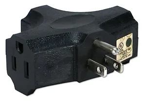 Qvs 3OUT 3-Prong Power Outlet Splitter with Safety Features
