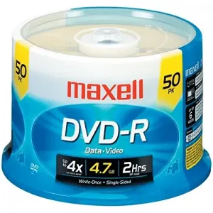 Maxell 638011 Dvd Recordable Media - Dvd-r - 16x - 4.70 Gb - 50 Pack S