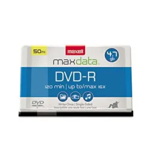 Maxell 638011 Dvd Recordable Media - Dvd-r - 16x - 4.70 Gb - 50 Pack S