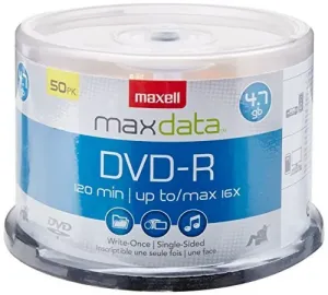 Maxell 638011 Dvd Recordable Media - Dvd-r - 16x - 4.70 Gb - 50 Pack S