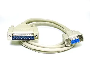 480 | Monoprice 10FT Null Modem DB9F to DB25M Serial Cable