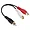 663 | Monoprice 6FT RCA Plug to 2 RCA Jack Cable - Ideal