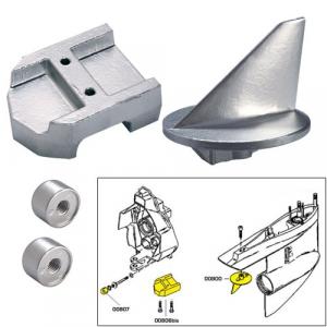 Tecnoseal 20800 Anode Kit Whardware - Mercury Alpha 1 Gen 1 - Zinc