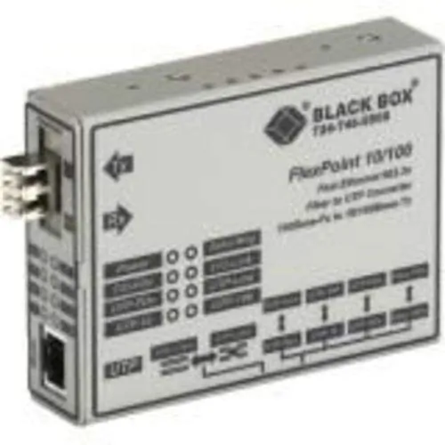 Black LMC100A-SMLC-R2 Flexpoint Modular Media Converter, 10bas