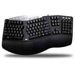 Adesso H09108 Pck-208b Tru-form Media Contoured Ergonomic Keyboard - U