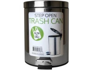 Bulk UU898 3 Liter Step Open Trash Can