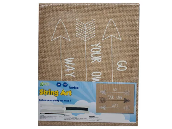 Bulk CH519 Go Your Own Way Stretched Burlap String Art Kit