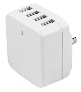 Startech USB4PACWH Travel Usb Wall Charger - 4 Port - White - Universa