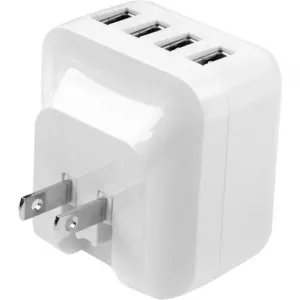 Startech USB4PACWH Travel Usb Wall Charger - 4 Port - White - Universa