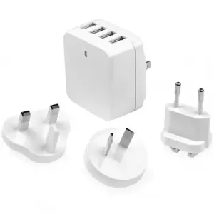 Startech USB4PACWH Travel Usb Wall Charger - 4 Port - White - Universa