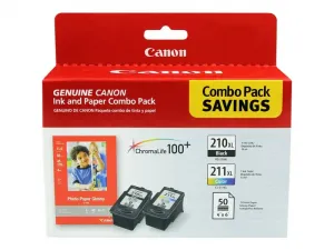 Axis 2973B004AD Canon Ink And Paper Combo Pack Pg-210xl, Cl-211xl And 