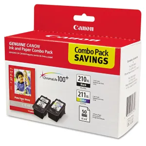 Axis 2973B004AD Canon Ink And Paper Combo Pack Pg-210xl, Cl-211xl And 