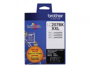 Original Brother LC2072PKS Super High Yield Black Ink Cartridges - Ink