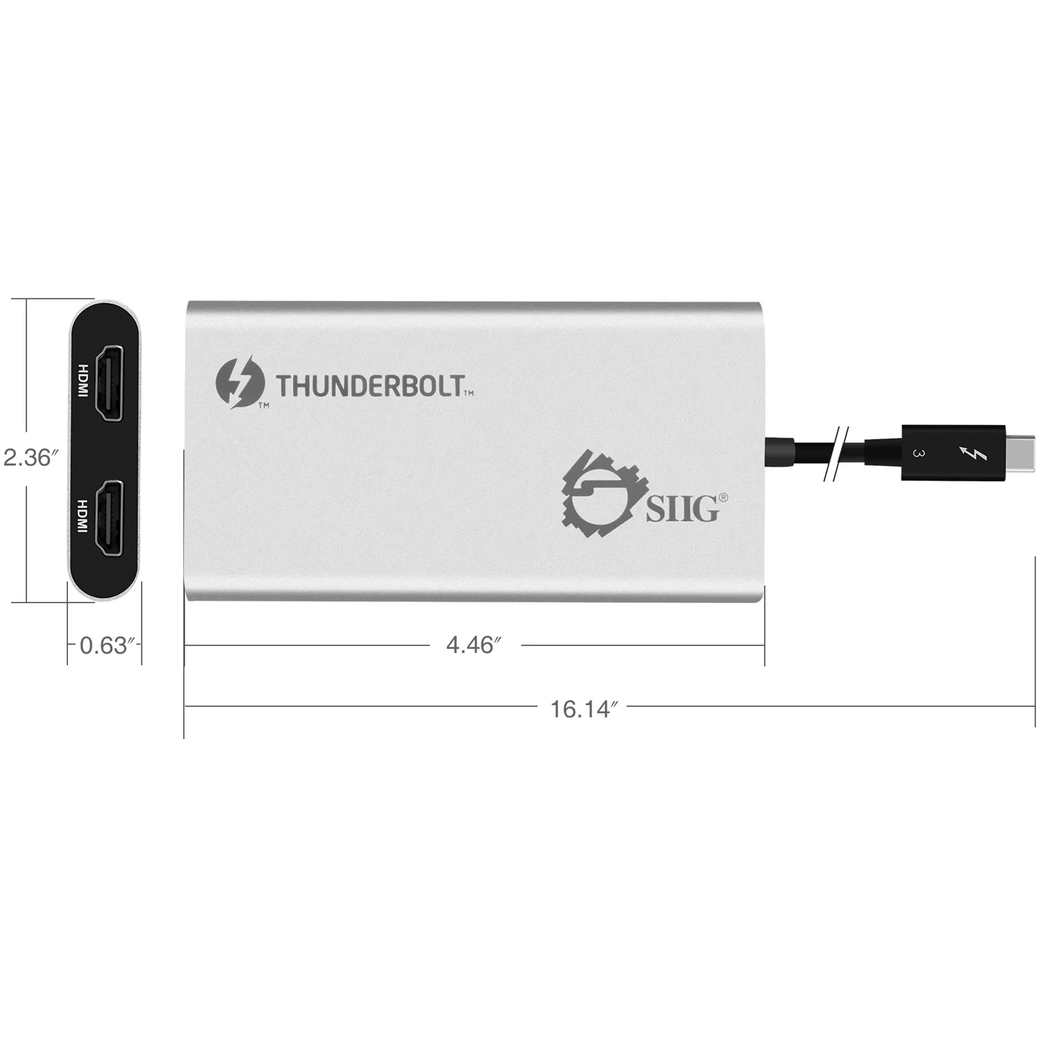 Siig JU-TB0114-S1 Ac Ju-tb0114-s1 Thunderbolt V3 To Dual Hdmi Adapter 