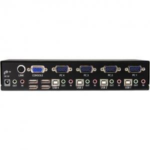 Startech SV431USBAE 4 Port Rack Mountable Usb Kvm Switch With Audio An