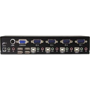 Startech SV431USBAE 4 Port Rack Mountable Usb Kvm Switch With Audio An