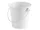MT801 | Bulk Buys Delightful Cakewalk White Metal Pail for