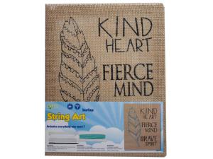 Bulk CH520 Brave Spirit Stretched Burlap String Art Kit