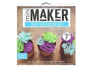 Bulk Buys Mini Maker Blue Felt Succulent Kit - Leisure Arts