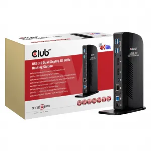 Club CSV1460 Usb 3.0 Dual Display 4k 60hz Docking Station - For Notebo