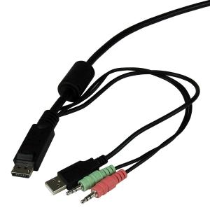 Startech TU4435 .com 2 Port Usb Displayport Cable Kvm Switch W- Audio 