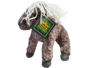 Bulk DD378 Wild Republic 8quot; Plush Brown Speckled Pony