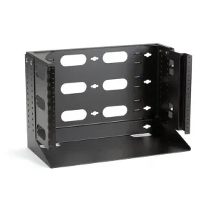 Black RM095A-R2 Wallmount Rack 12in With Swing Bracket A