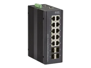 Black LIG1014A Industrial Managed Gigabit Ethernet Switch - (10) Rj-45