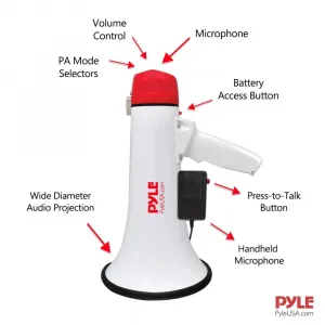 Pyle RA33214 Pro(r) Pmp42bt 40-watt Bluetooth(r) Megaphone Bullhorn